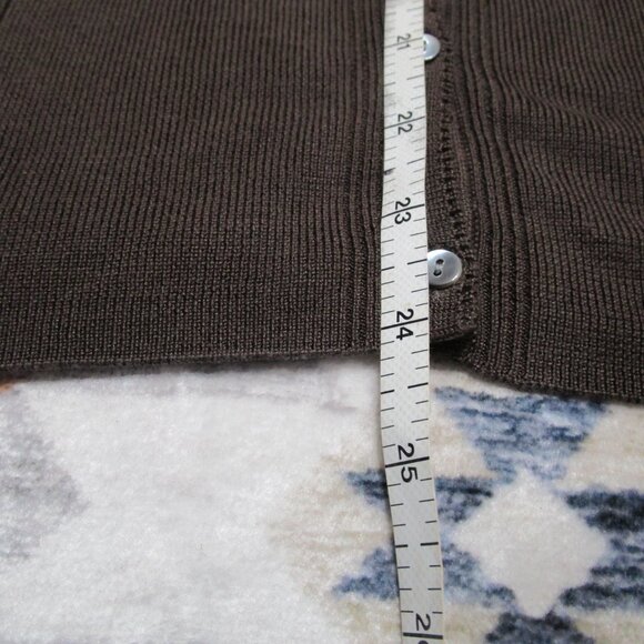 Ann Taylor Brown Lightweight 100% Silk Sweater Knit Size Large - Picture 5 of 7